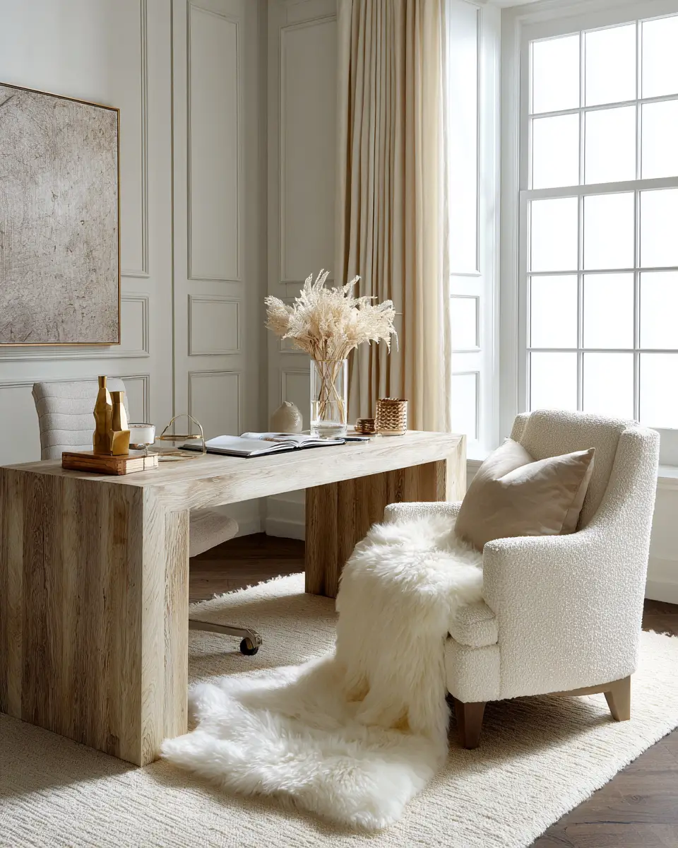 Ivory Classic Home Office Decor Ideas