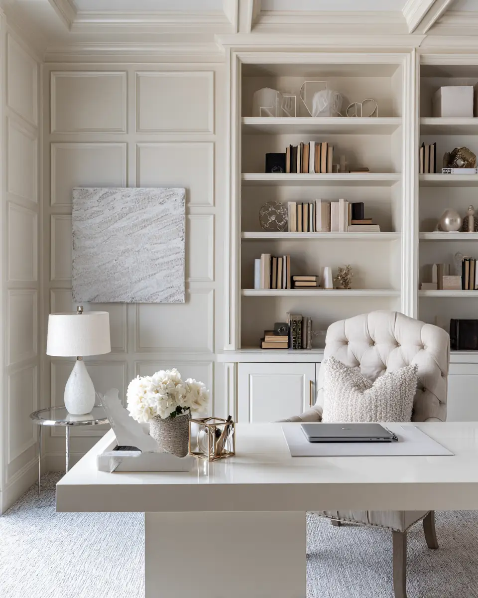 Ivory Classic Home Office Decor Ideas