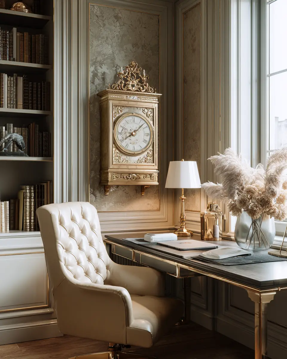 Ivory Classic Home Office Decor Ideas