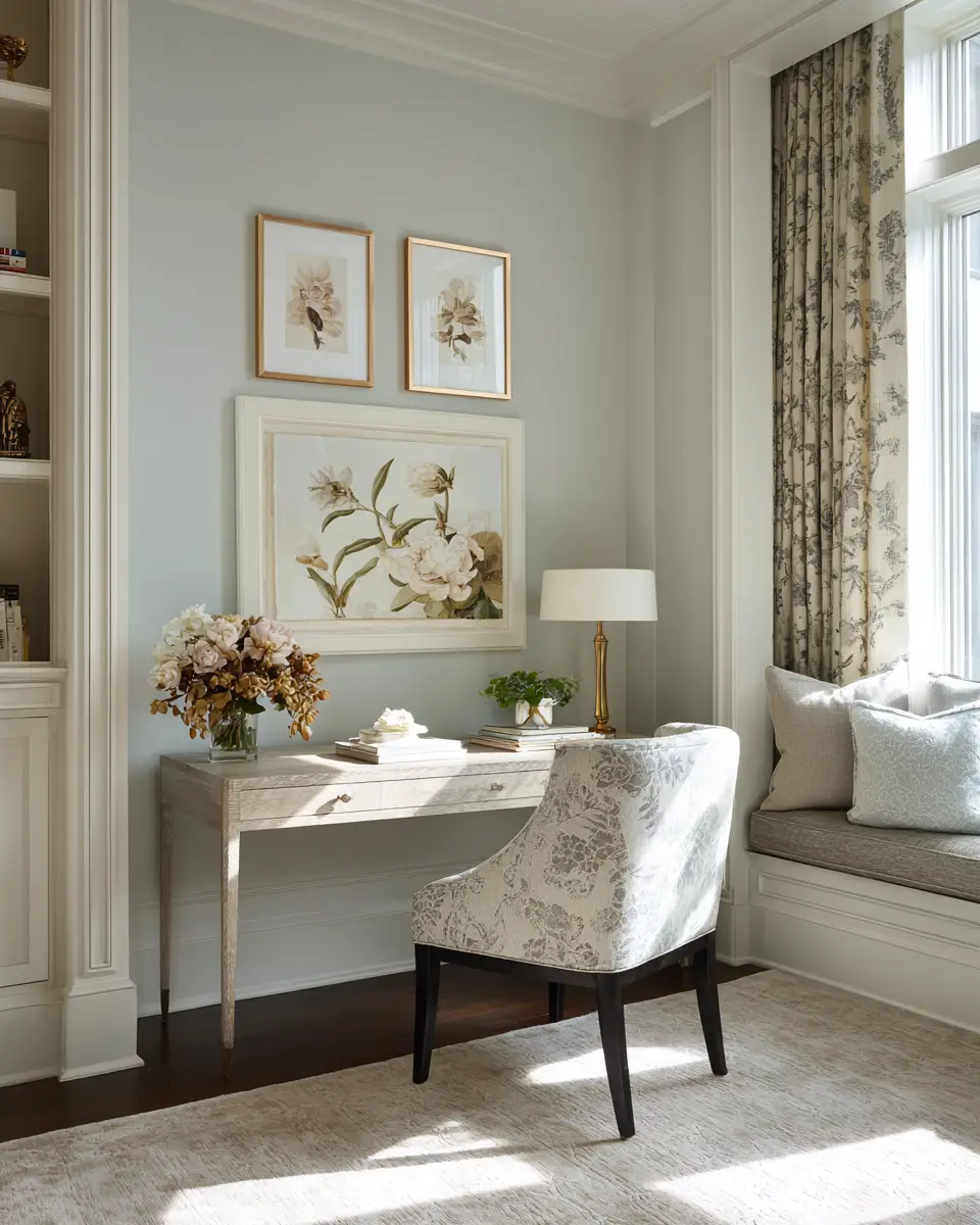 Ivory Classic Home Office Decor Ideas