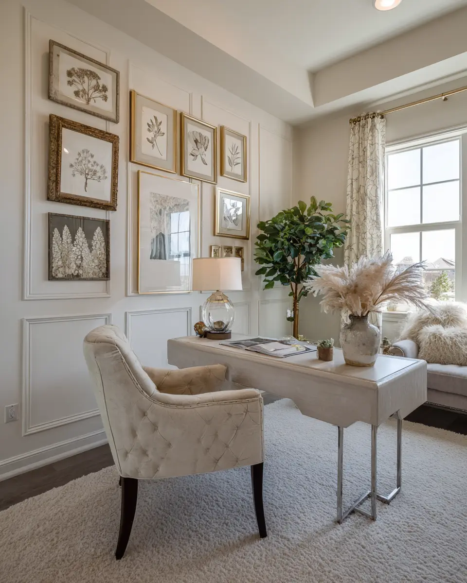 Ivory Classic Home Office Decor Ideas