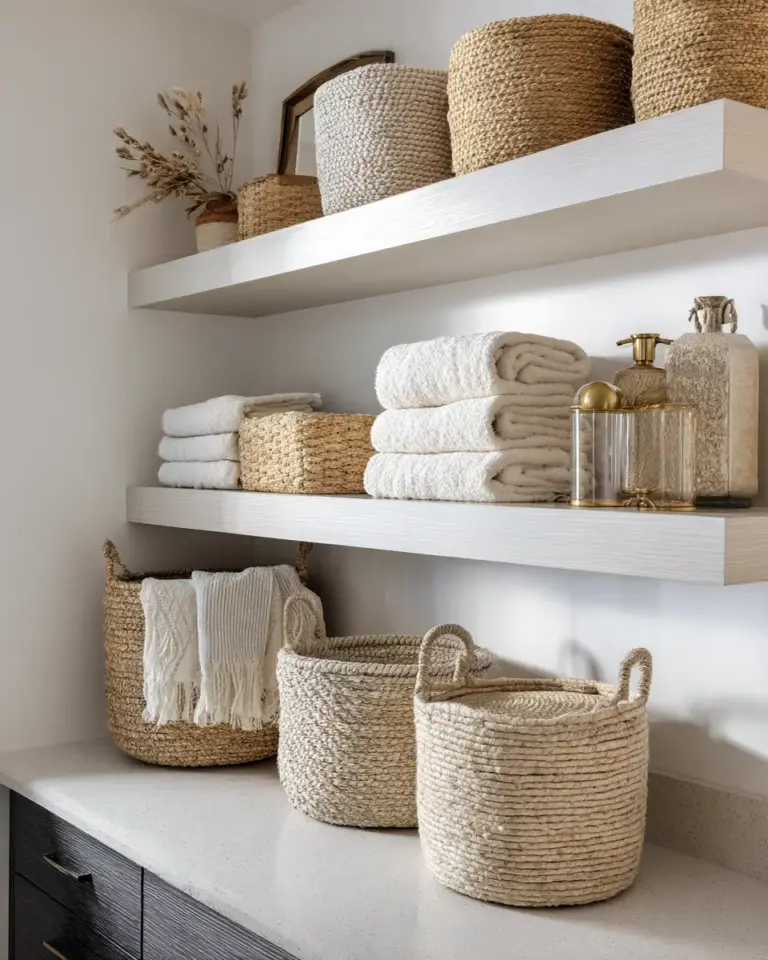 Ivory Contemporary Laundry Room Decor Ideas - Featured