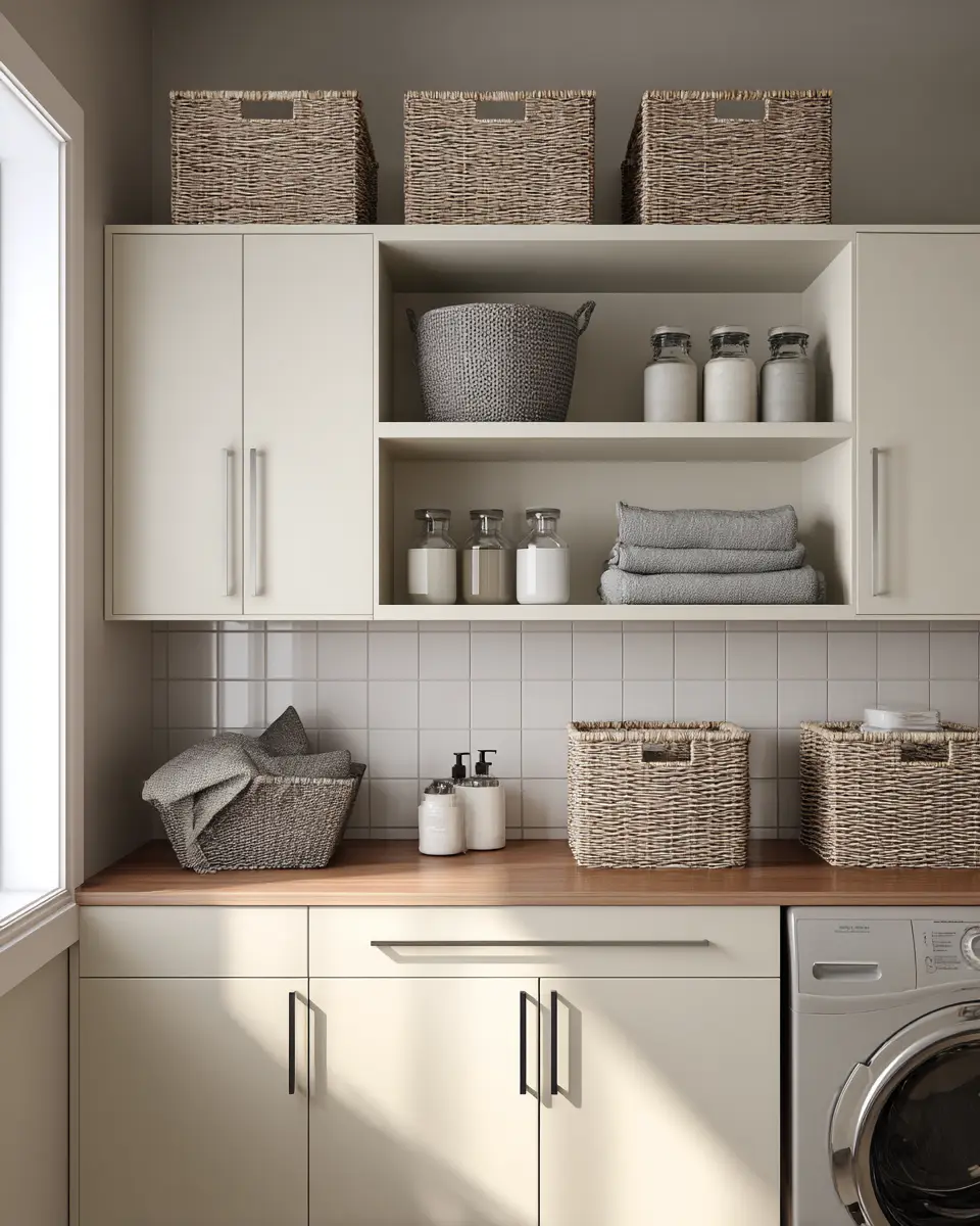 Ivory Contemporary Laundry Room Decor Ideas