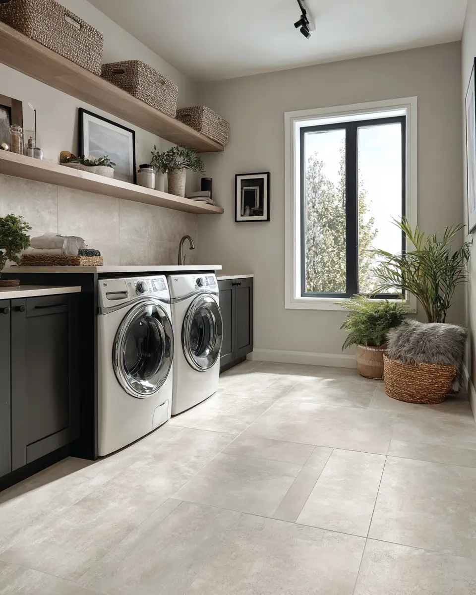 Ivory Contemporary Laundry Room Decor Ideas