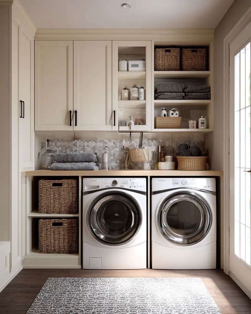 Ivory Contemporary Laundry Room Decor Ideas