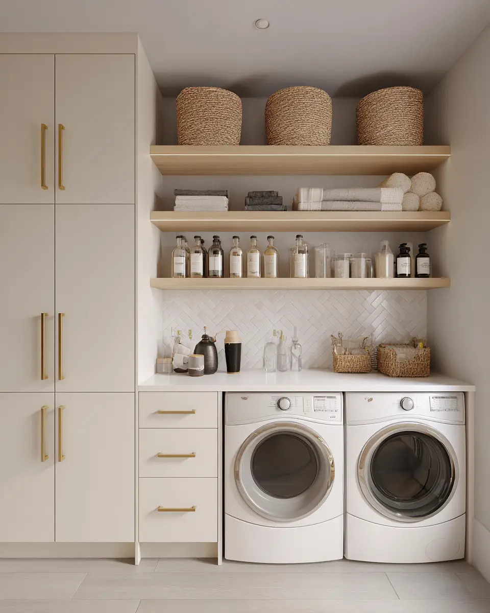 Ivory Contemporary Laundry Room Decor Ideas