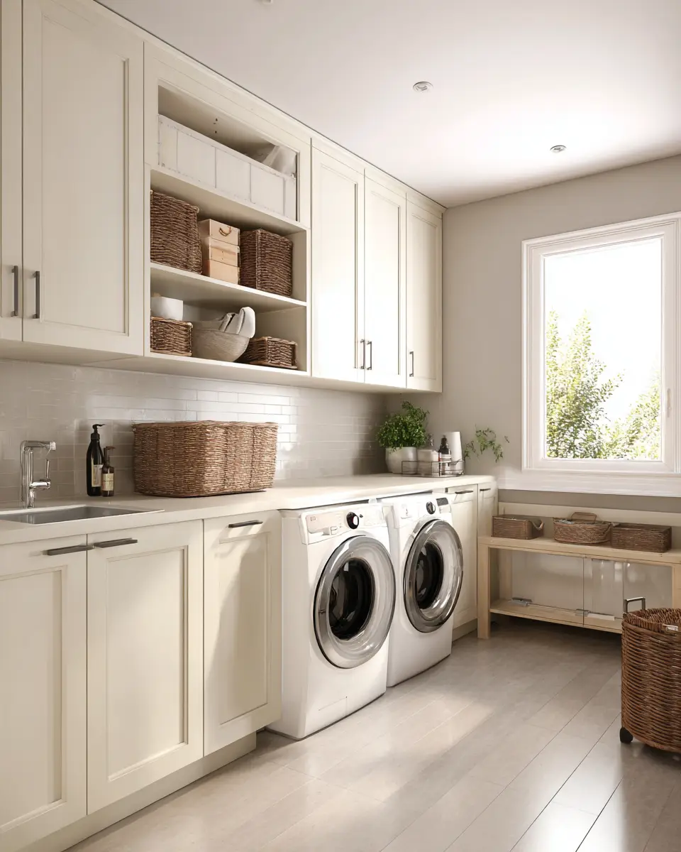 Ivory Contemporary Laundry Room Decor Ideas