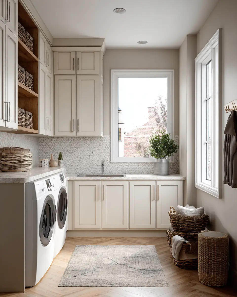 Ivory Contemporary Laundry Room Decor Ideas