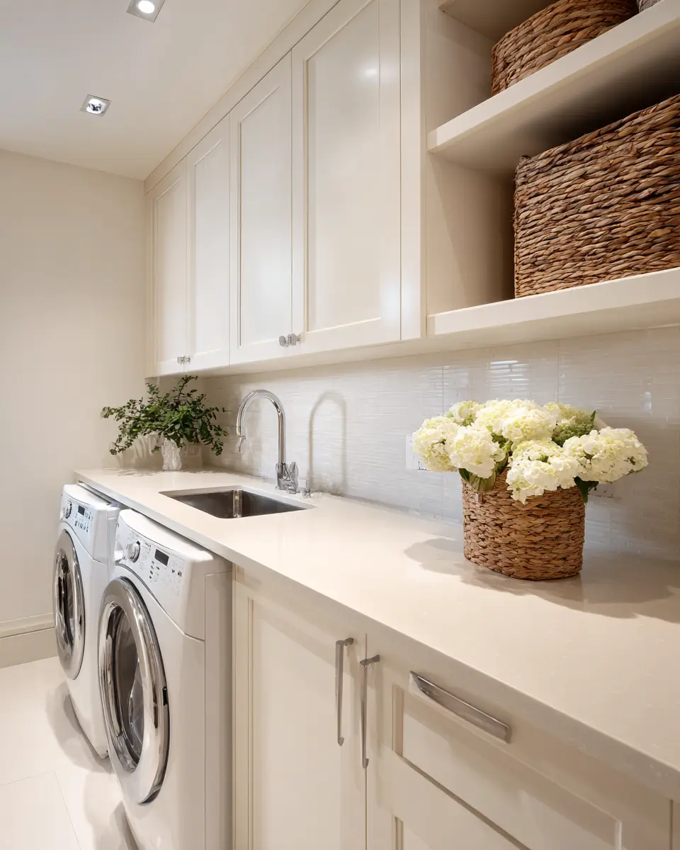 Ivory Contemporary Laundry Room Decor Ideas