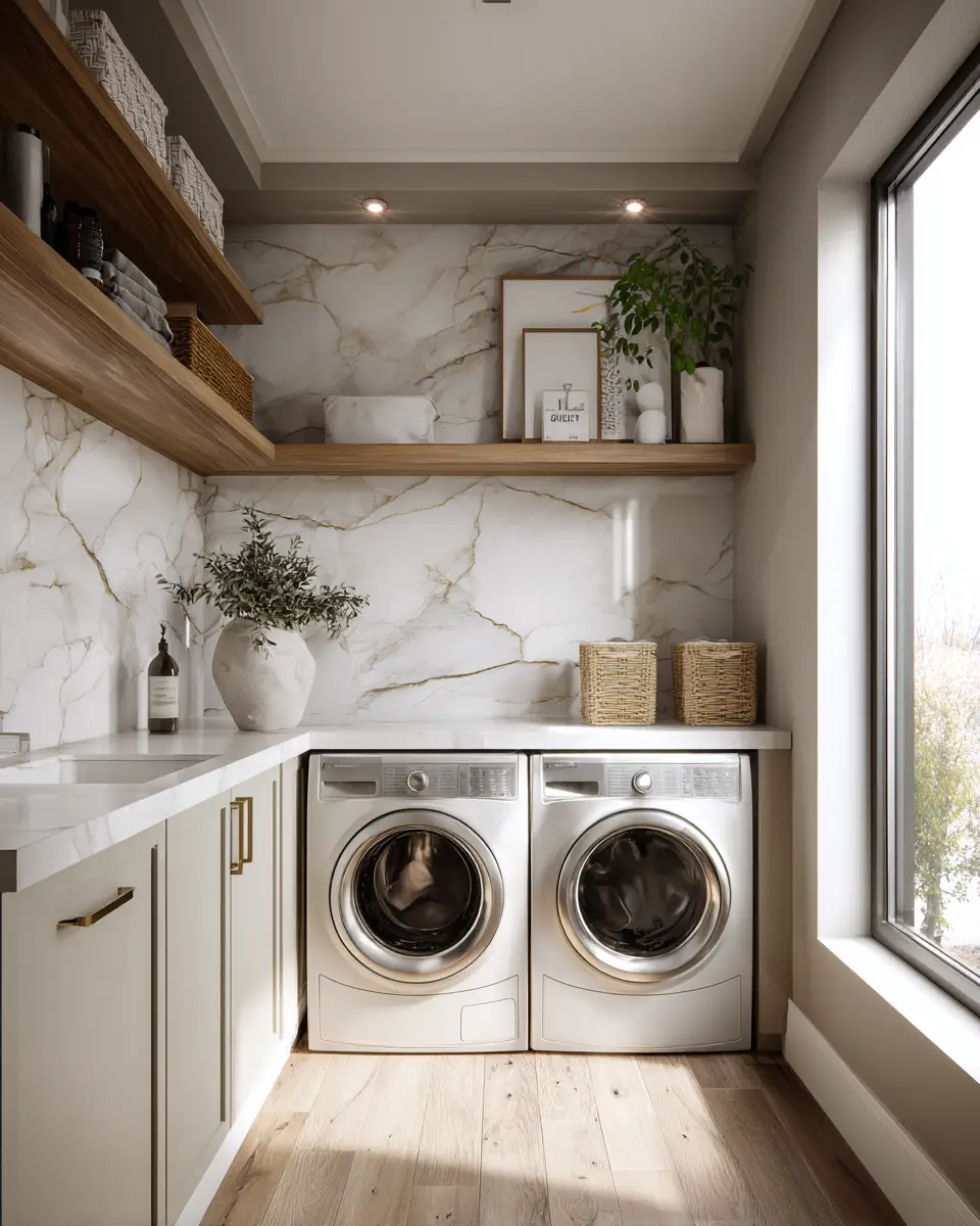 Ivory Contemporary Laundry Room Decor Ideas