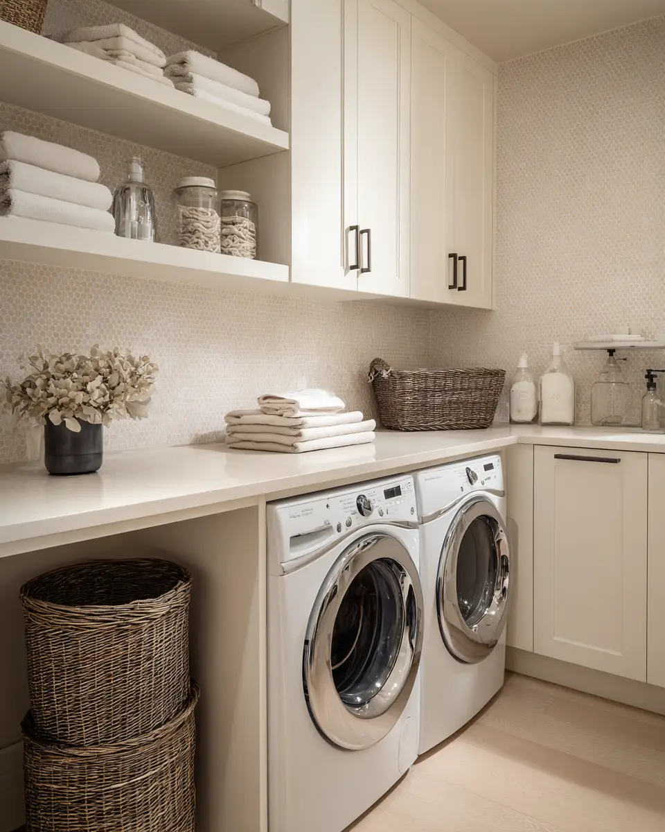 Ivory Contemporary Laundry Room Decor Ideas