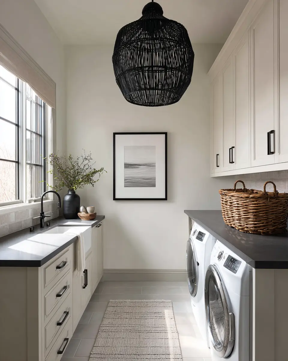 Ivory Contemporary Laundry Room Decor Ideas