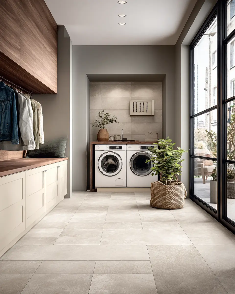 Ivory Contemporary Laundry Room Decor Ideas