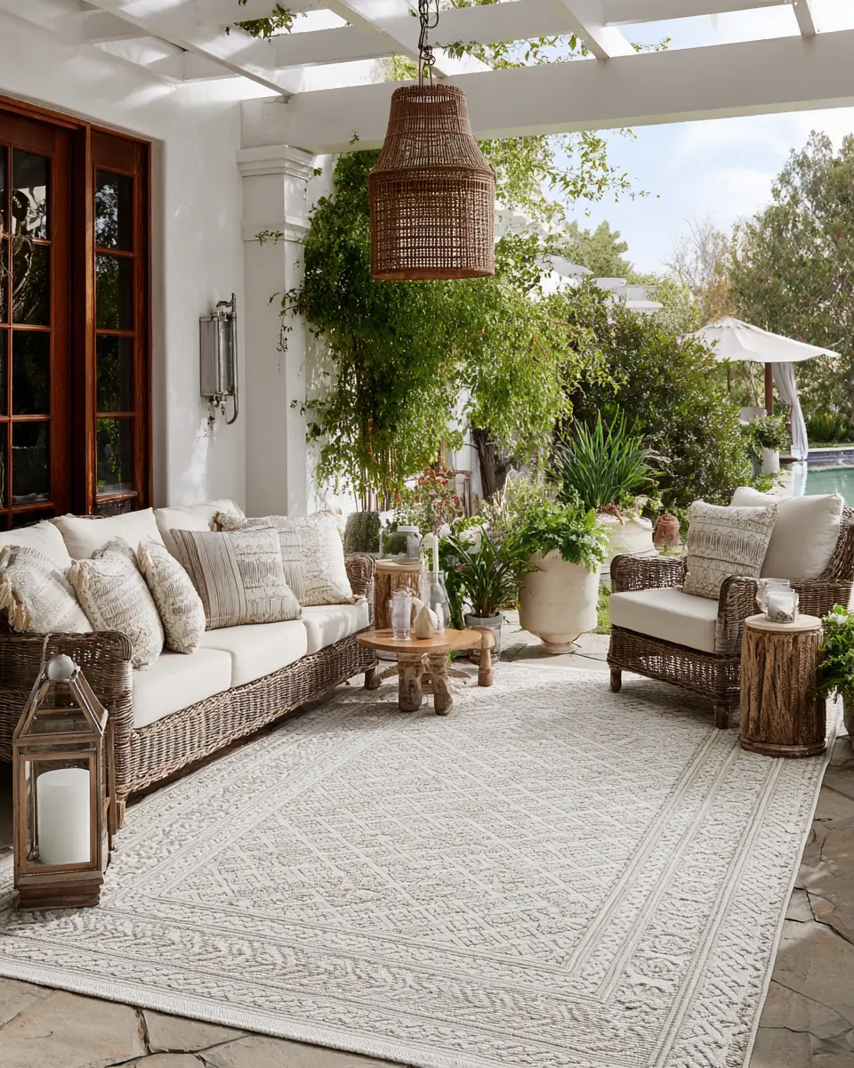 Ivory Eclectic Patio Decor Ideas
