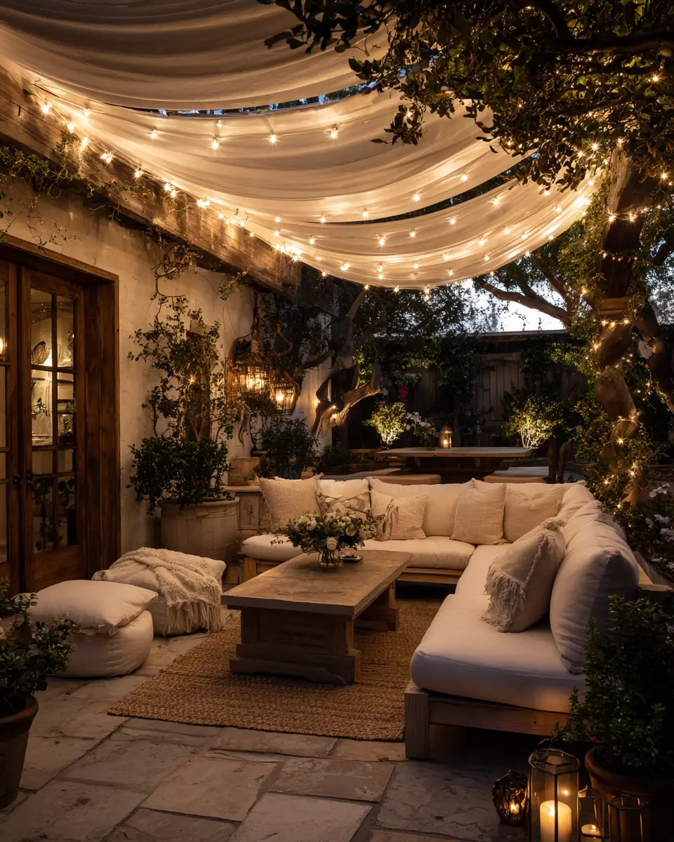 Ivory Eclectic Patio Decor Ideas