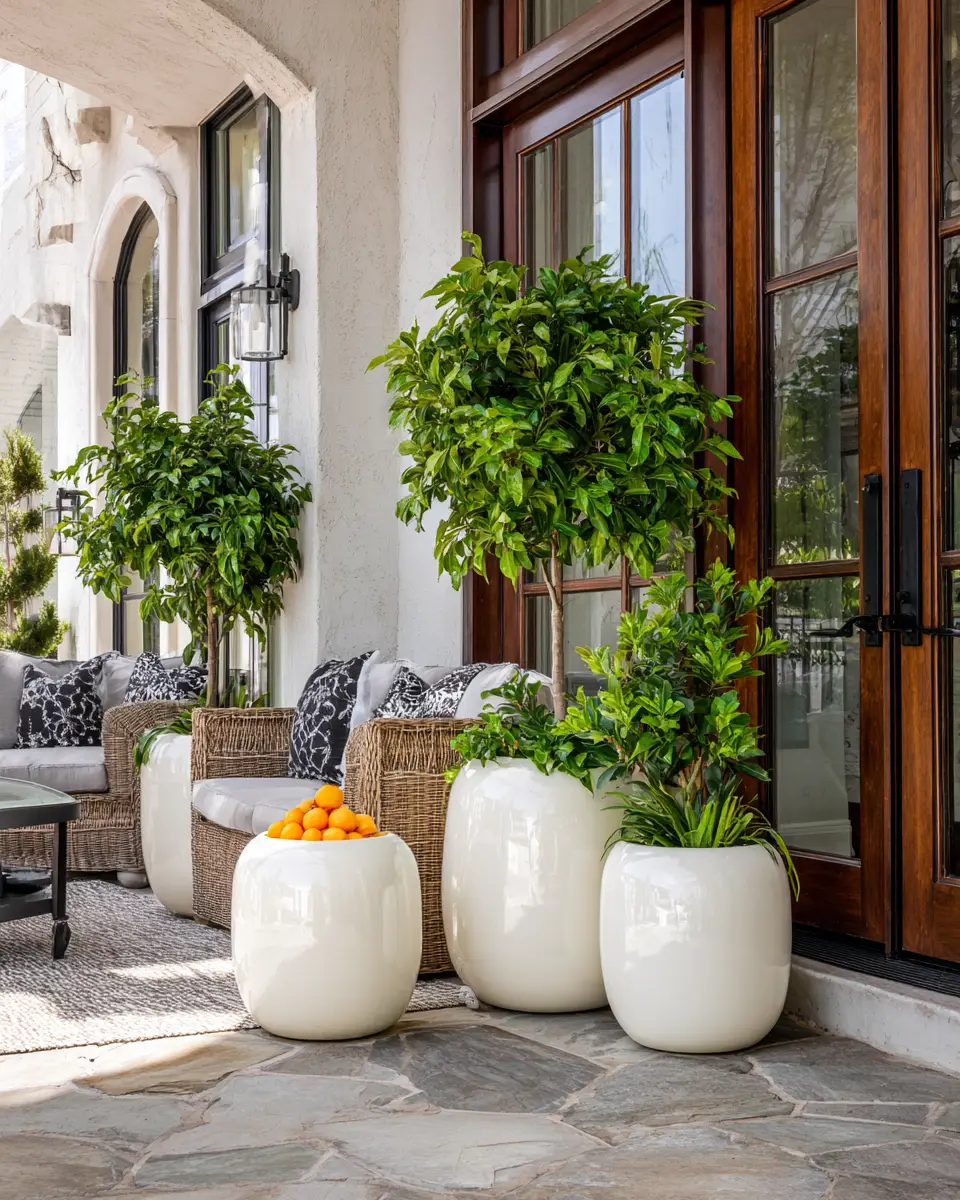 Ivory Eclectic Patio Decor Ideas