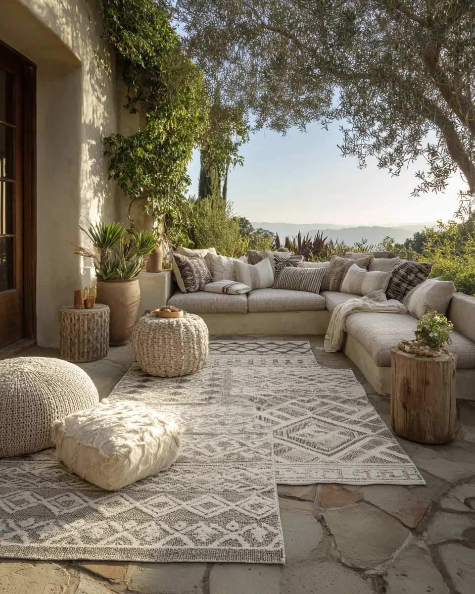Ivory Eclectic Patio Decor Ideas