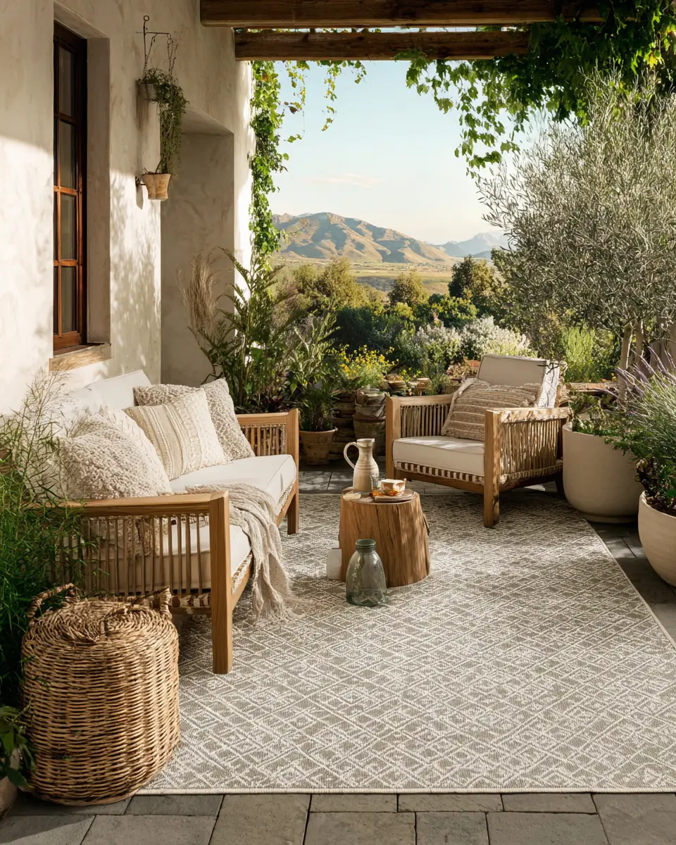 Ivory Eclectic Patio Decor Ideas