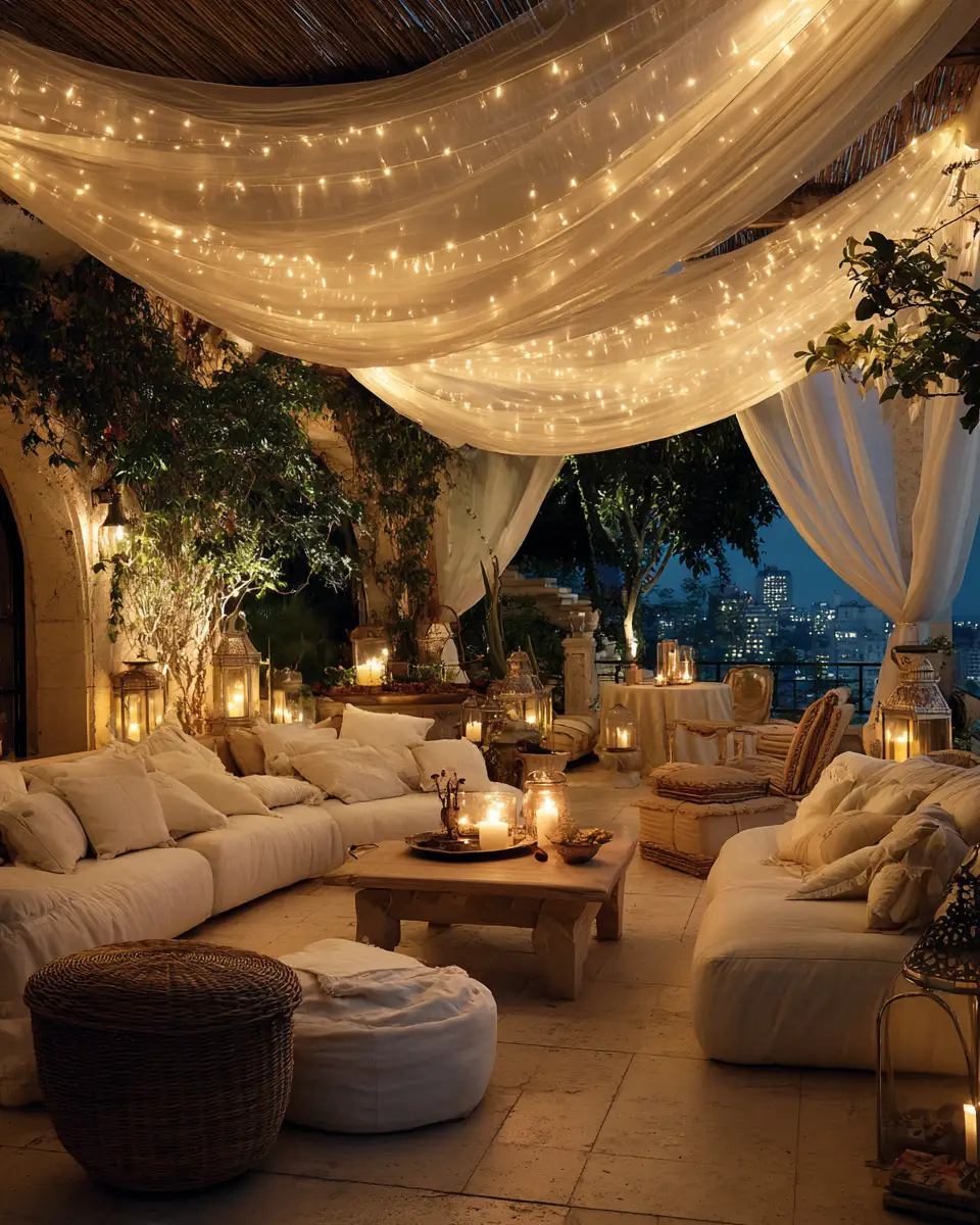 Ivory Eclectic Patio Decor Ideas