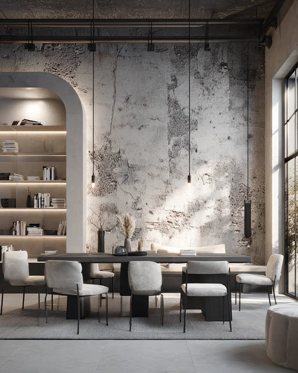 Ivory Industrial Dining Room Decor Ideas