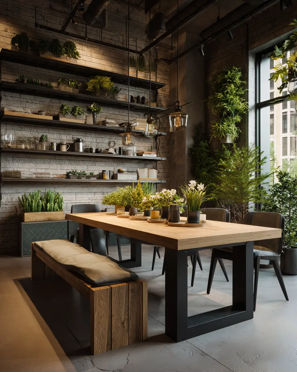 Ivory Industrial Dining Room Decor Ideas