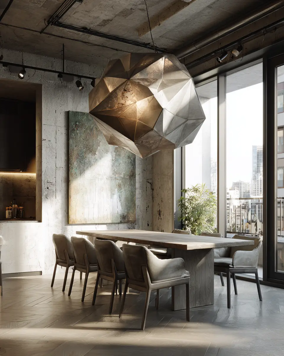 Ivory Industrial Dining Room Decor Ideas