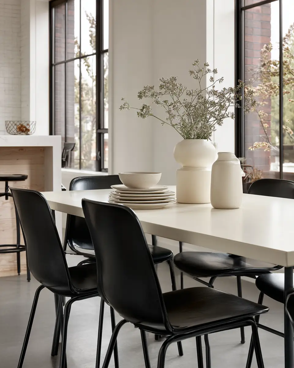 Ivory Industrial Dining Room Decor Ideas