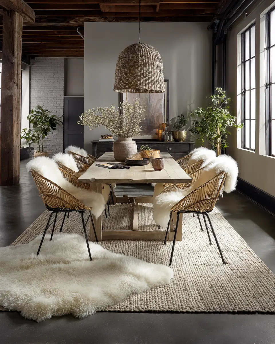 Ivory Industrial Dining Room Decor Ideas