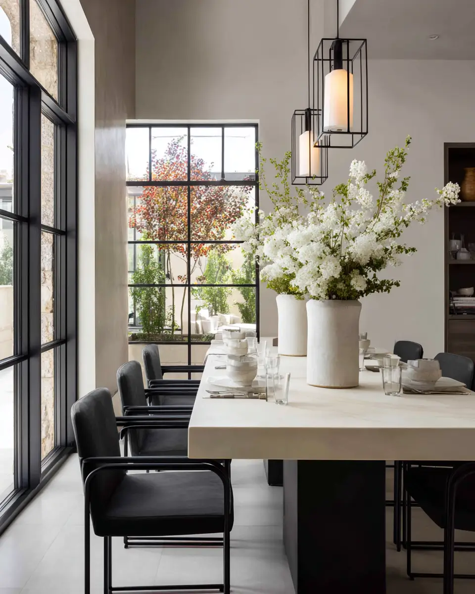 Ivory Industrial Dining Room Decor Ideas