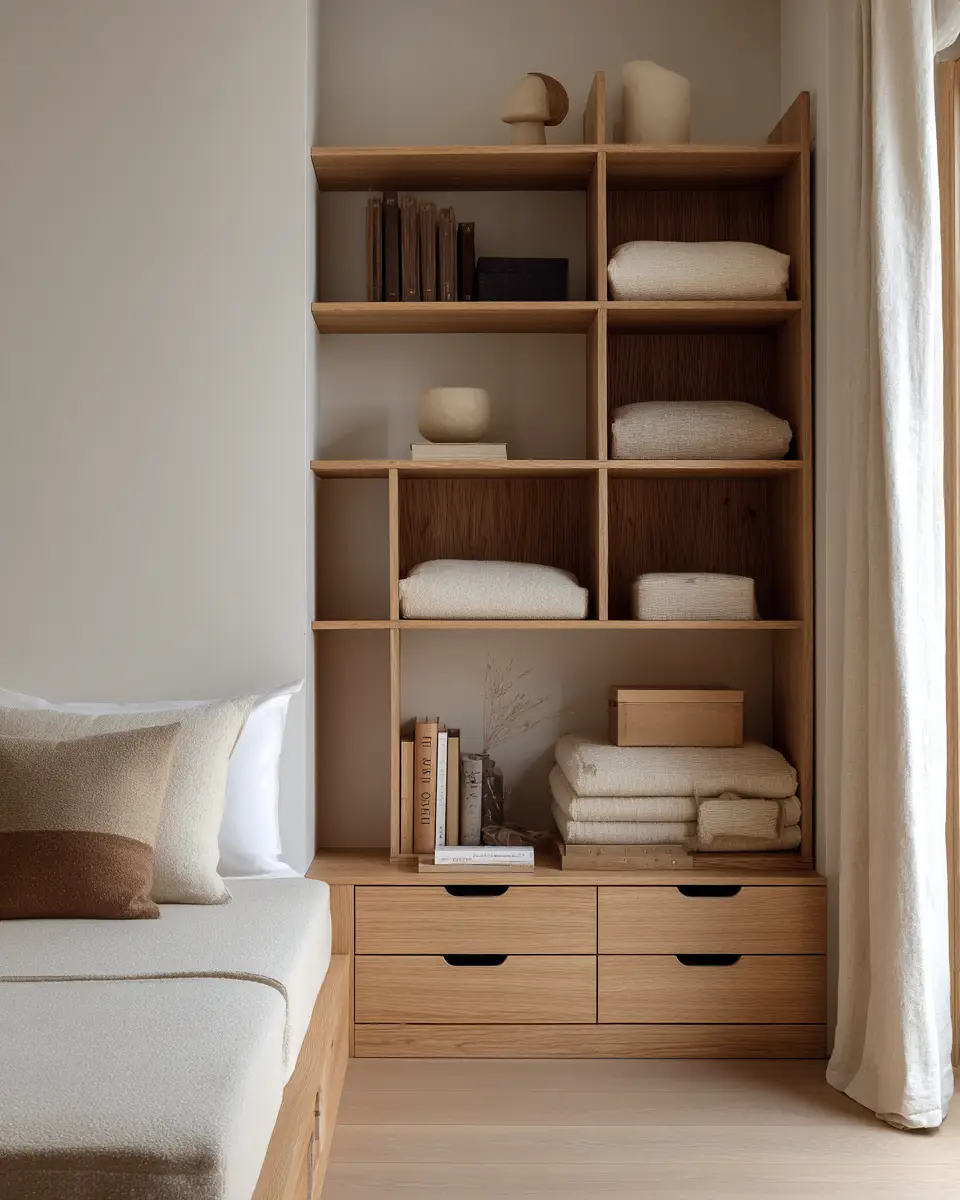 Ivory Japandi Bedroom Decor Ideas - Featured