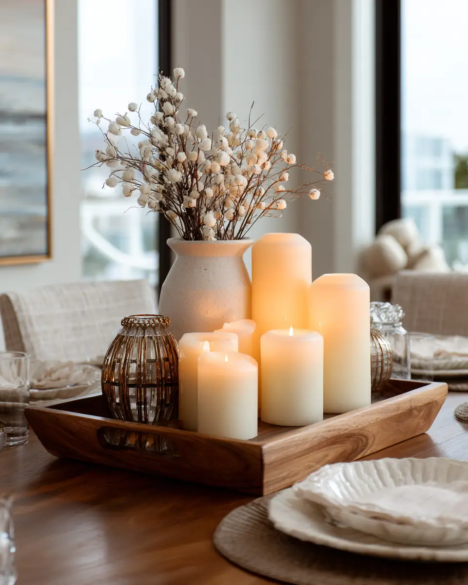 Ivory Japandi Dining Room Decor Ideas