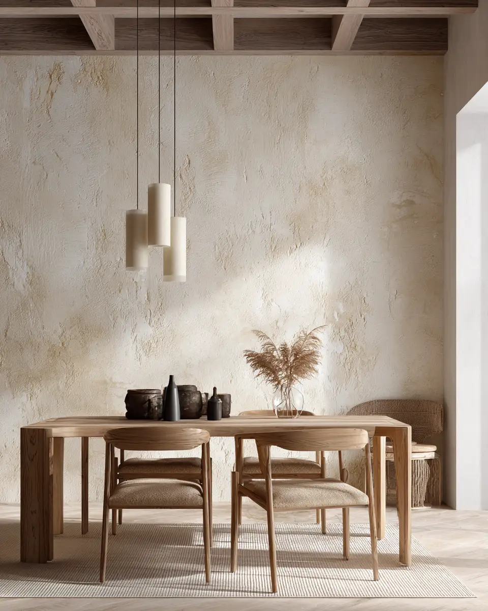 Ivory Japandi Dining Room Decor Ideas