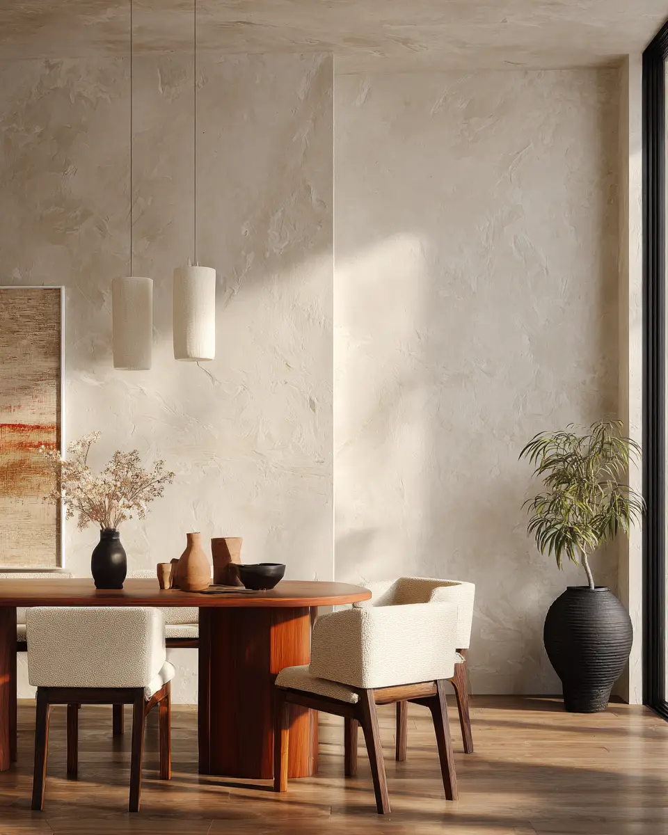 Ivory Japandi Dining Room Decor Ideas