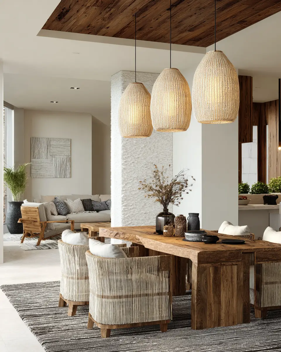 Ivory Japandi Dining Room Decor Ideas