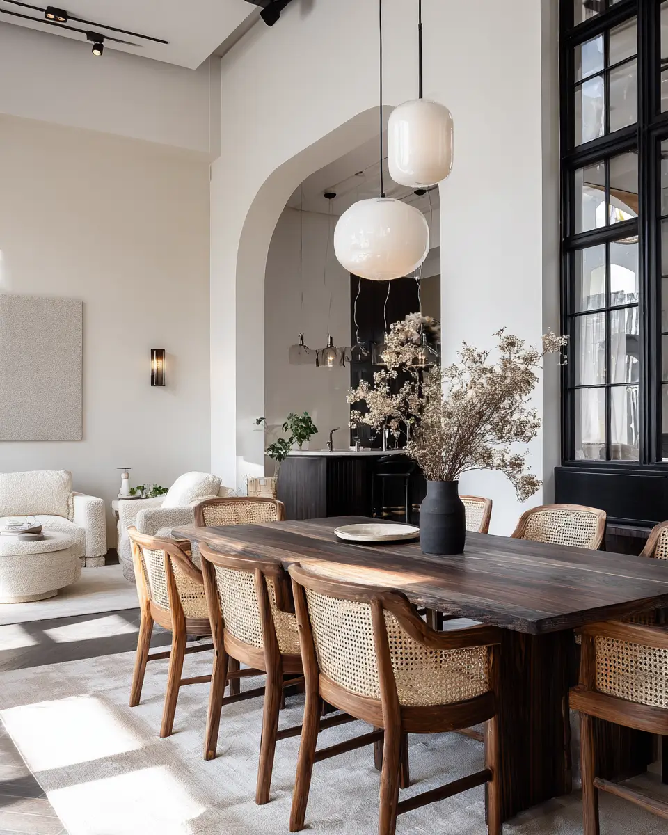 Ivory Japandi Dining Room Decor Ideas