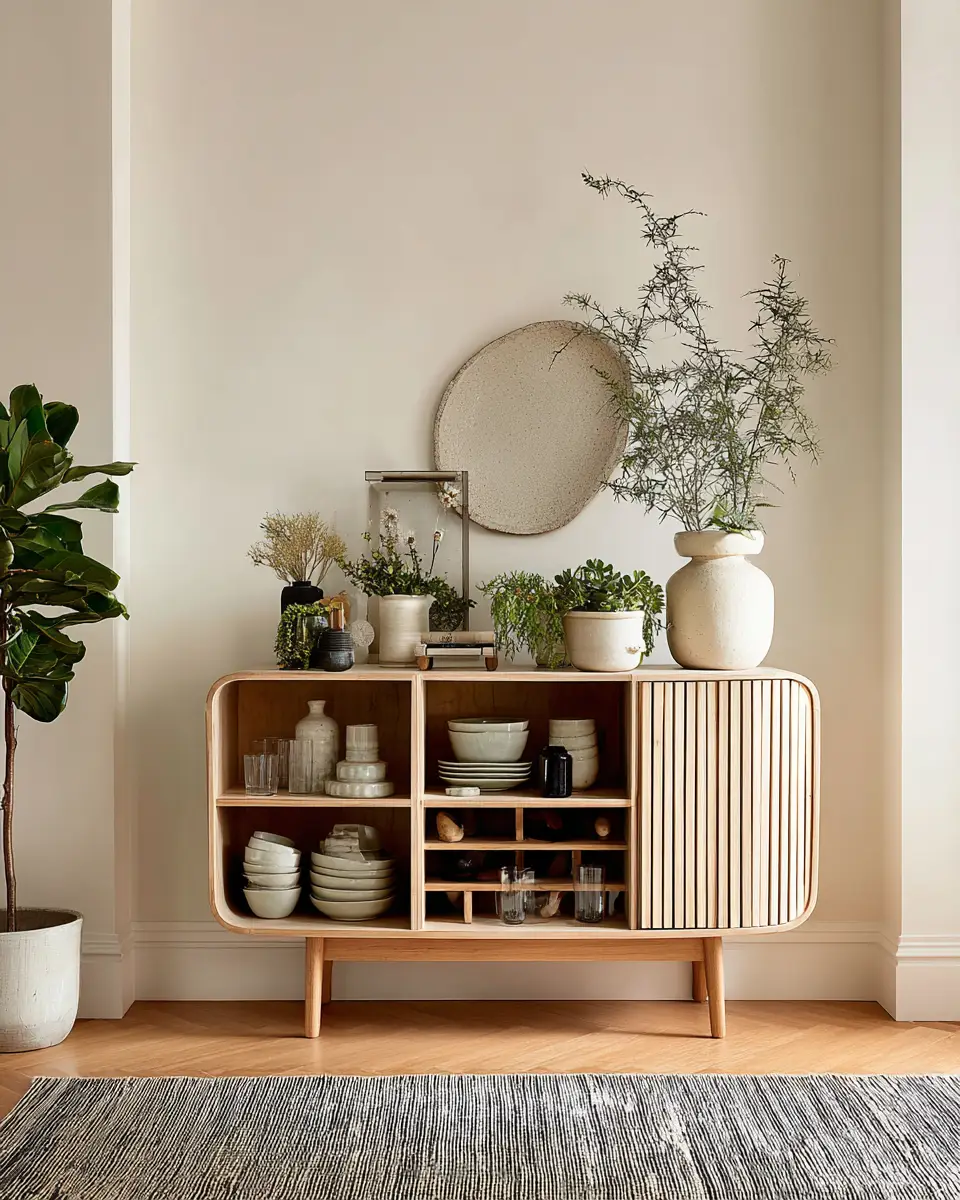 Ivory Japandi Dining Room Decor Ideas