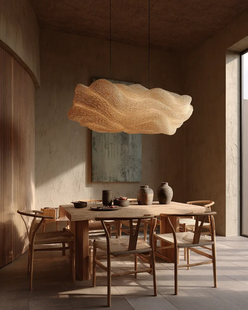 Ivory Japandi Dining Room Decor Ideas