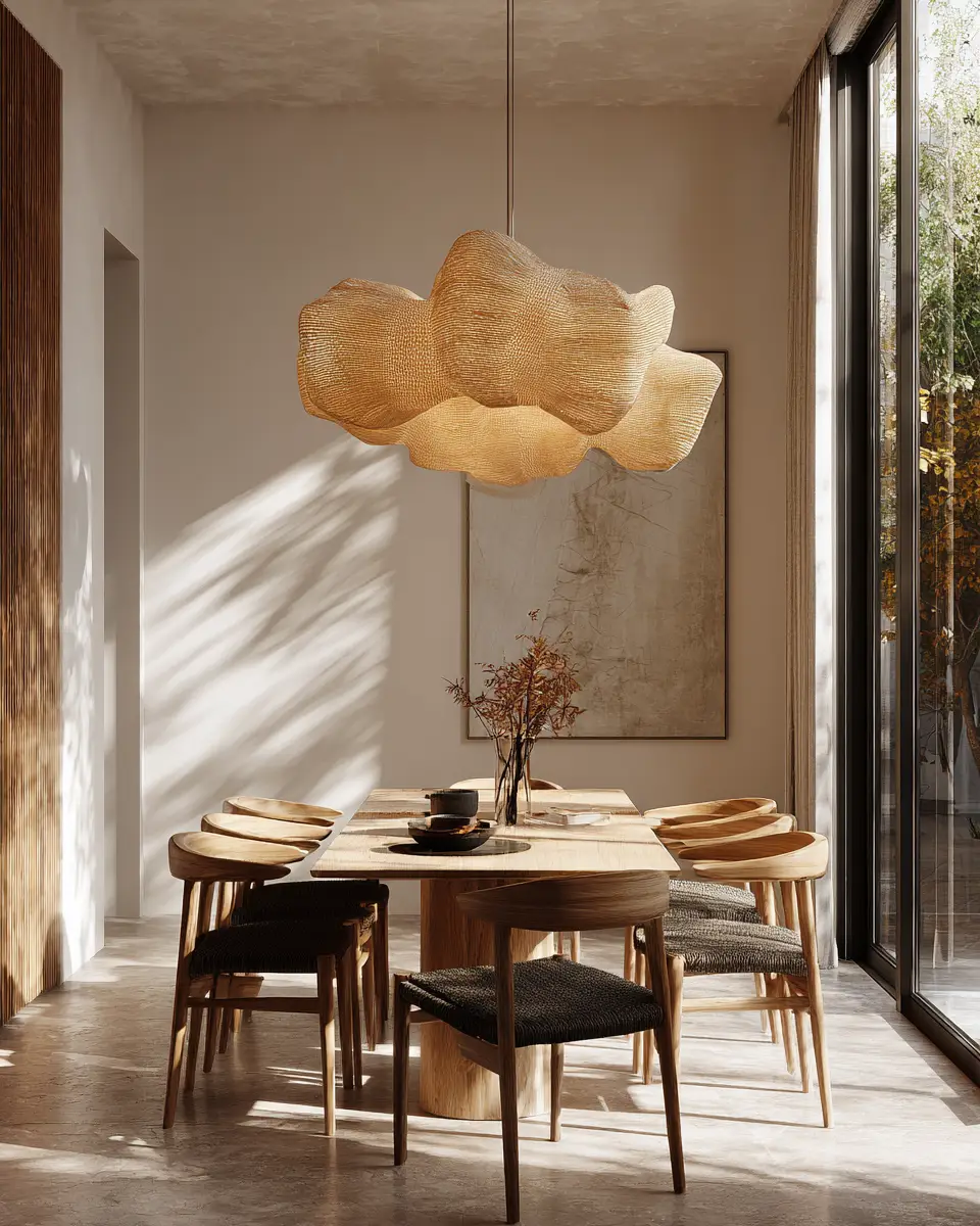 Ivory Japandi Dining Room Decor Ideas