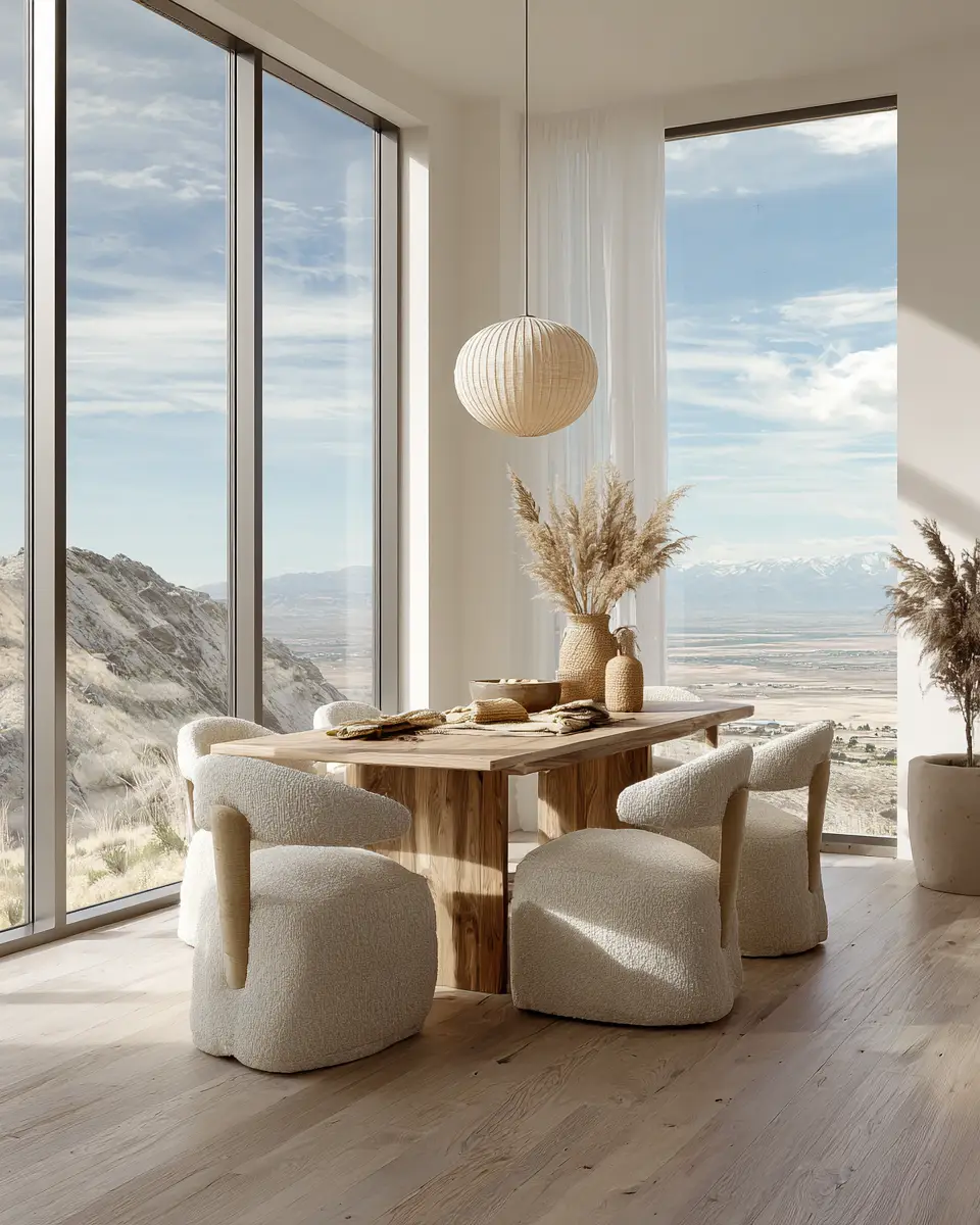 Ivory Japandi Dining Room Decor Ideas