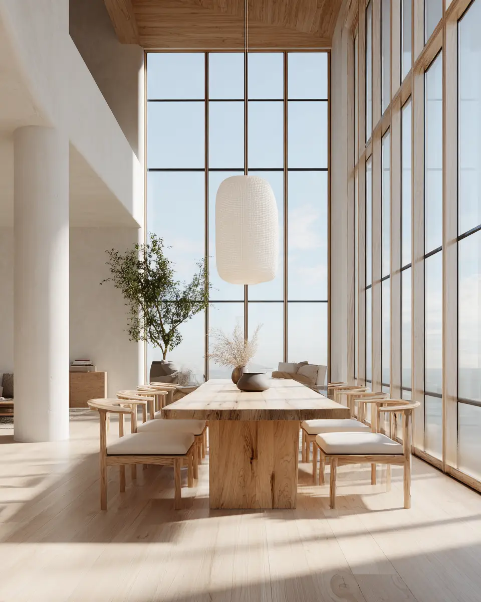 Ivory Japandi Dining Room Decor Ideas