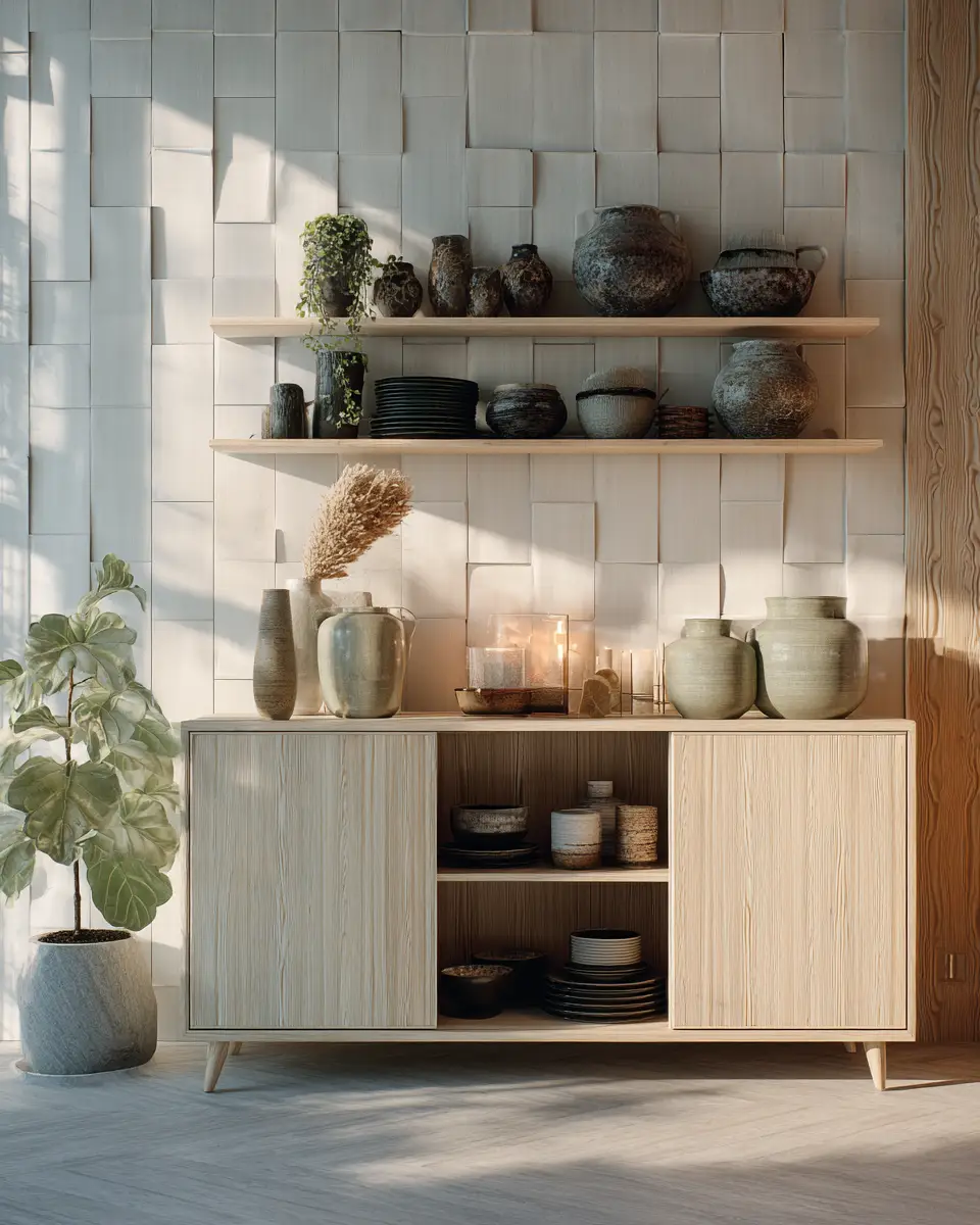 Ivory Japandi Dining Room Decor Ideas