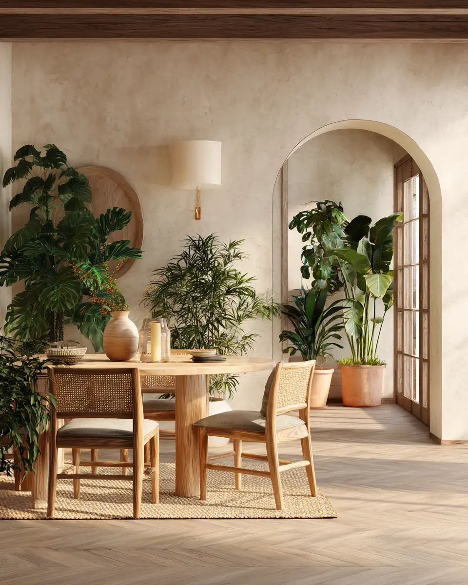 Ivory Japandi Dining Room Decor Ideas