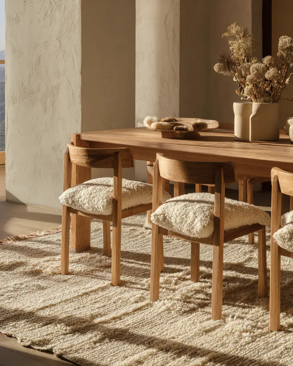 Ivory Japandi Dining Room Decor Ideas