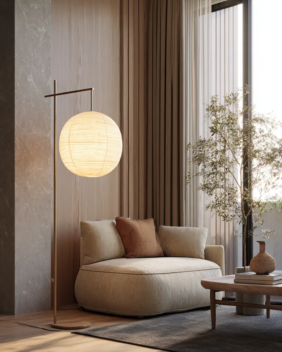 Ivory Japandi Living Room Decor Ideas