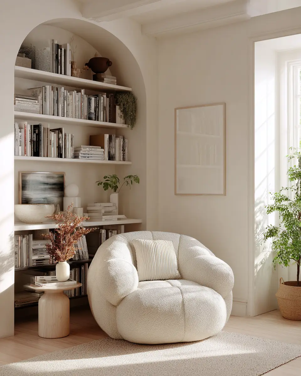 Ivory Japandi Living Room Decor Ideas