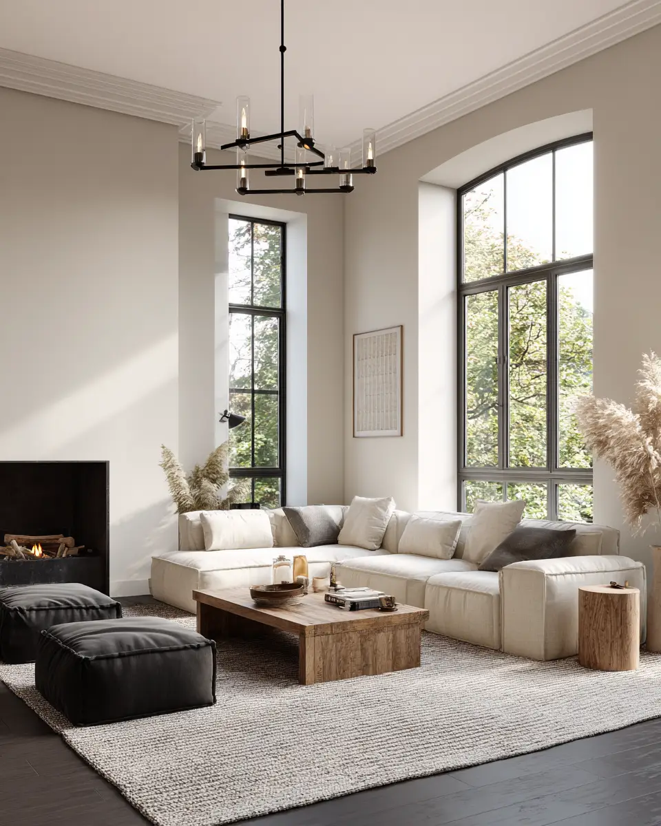 Ivory Japandi Living Room Decor Ideas