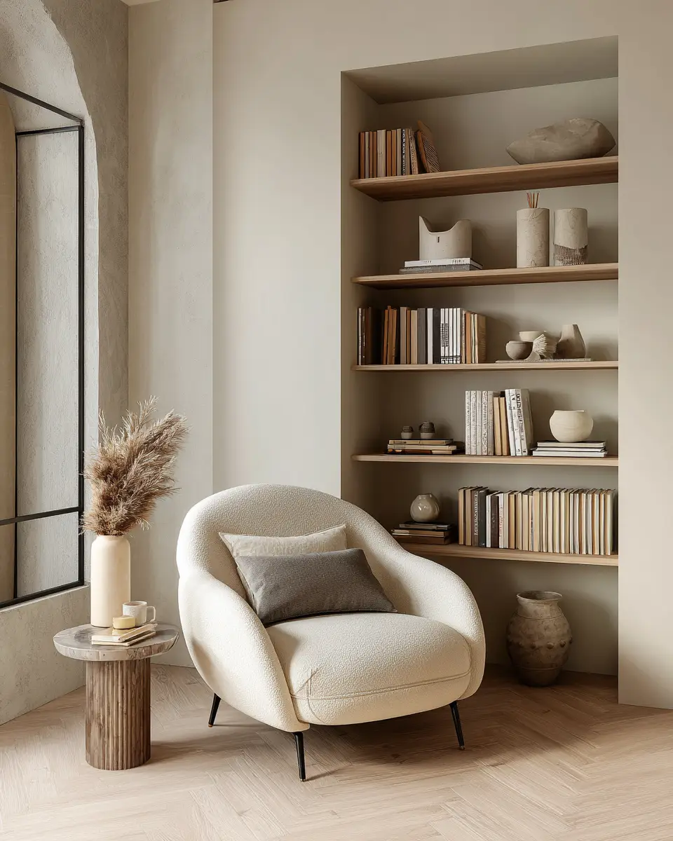 Ivory Japandi Living Room Decor Ideas