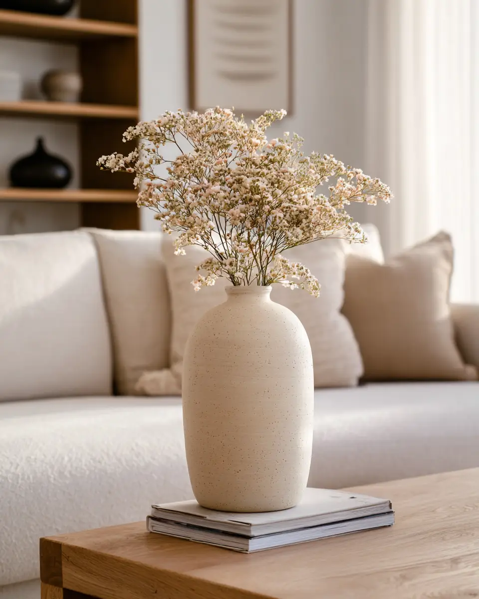 Ivory Japandi Living Room Decor Ideas