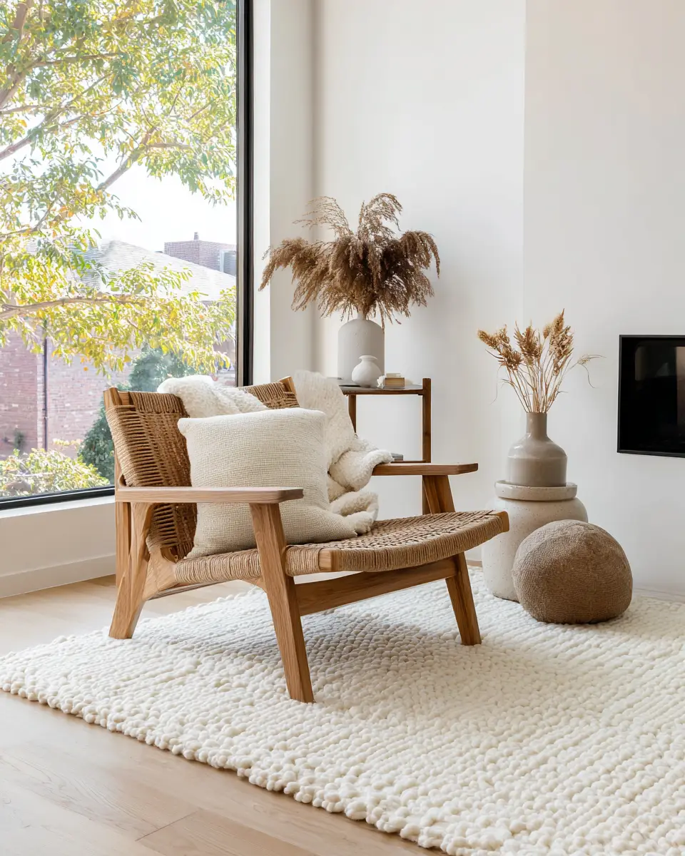 Ivory Japandi Living Room Decor Ideas