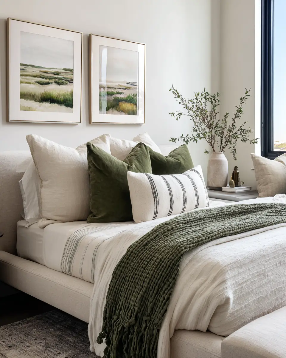 Ivory Mid-Century Modern Bedroom Decor Ideas